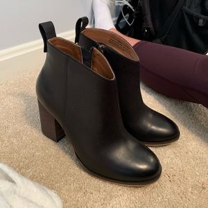 NWOT Black Leather Booties